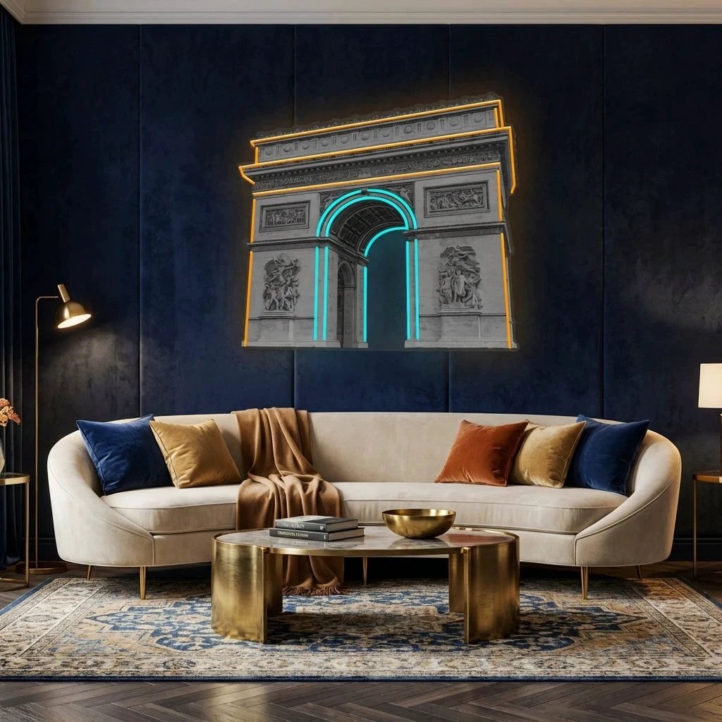Arc de triomphe Neon Artwork Led Neon Sign Light