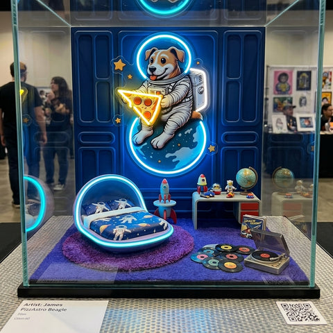 Astrodog Pizza LED Neon Sign Light Pop Art