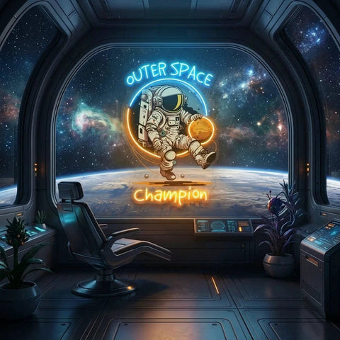 Astronaut Champion For Space Artwork Led Neon Sign Light