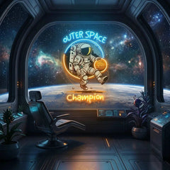 Astronaut Champion For Space Artwork Led Neon Sign Light