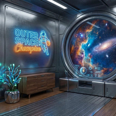 Astronaut Champion For Space Artwork Led Neon Sign Light