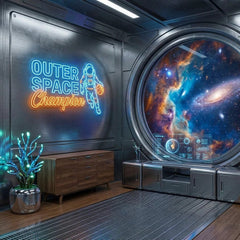 Astronaut Champion For Space Artwork Led Neon Sign Light