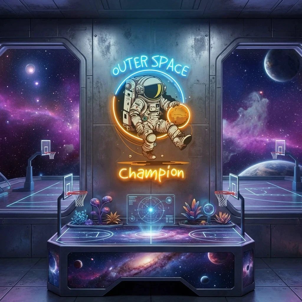 Astronaut Champion For Space Artwork Led Neon Sign Light