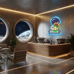 Astronaut Coffee Artwork Led Neon Sign Light