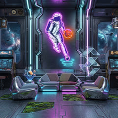 "Astroballer" Neon x Acrylic Artwork