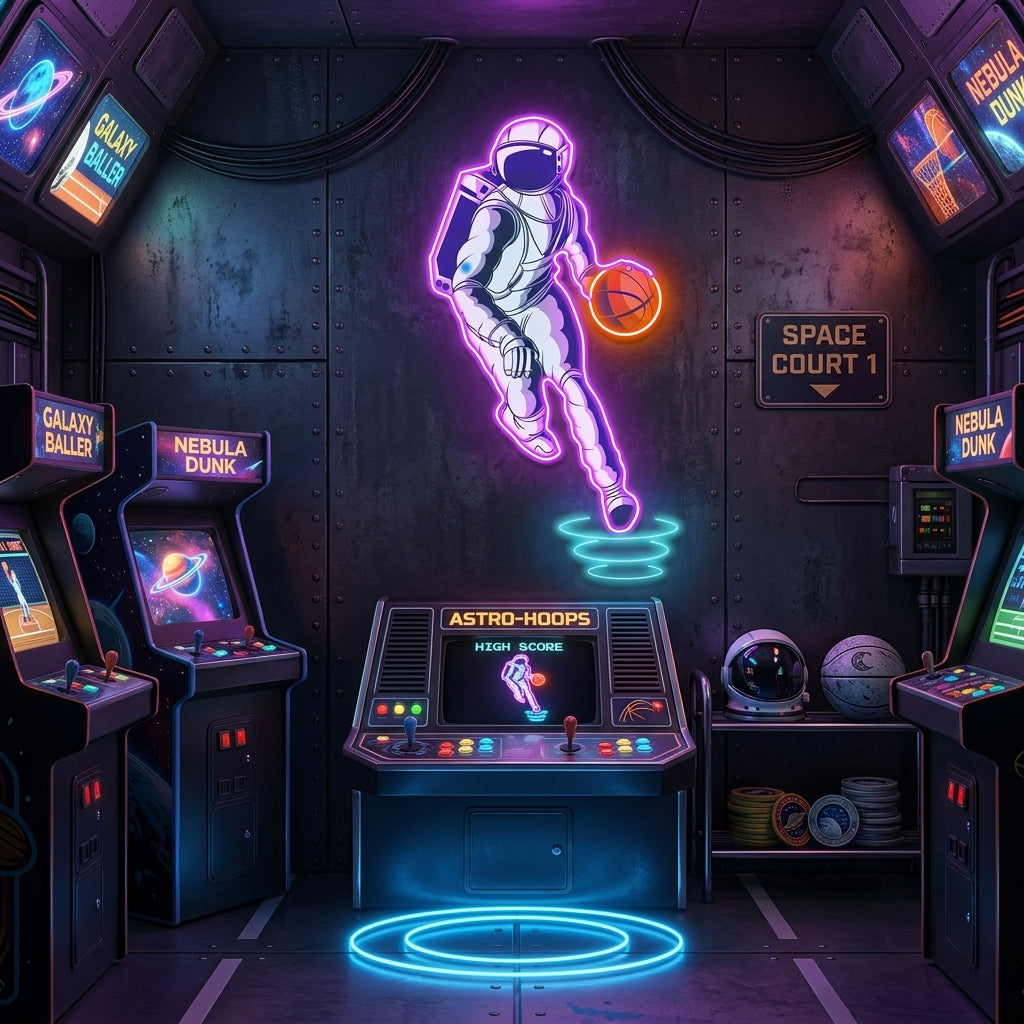 "Astroballer" Neon x Acrylic Artwork