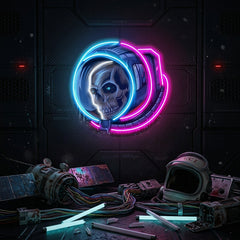 Astronaut Skull LED Neon Sign Light Pop Art