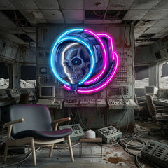 Astronaut Skull LED Neon Sign Light Pop Art
