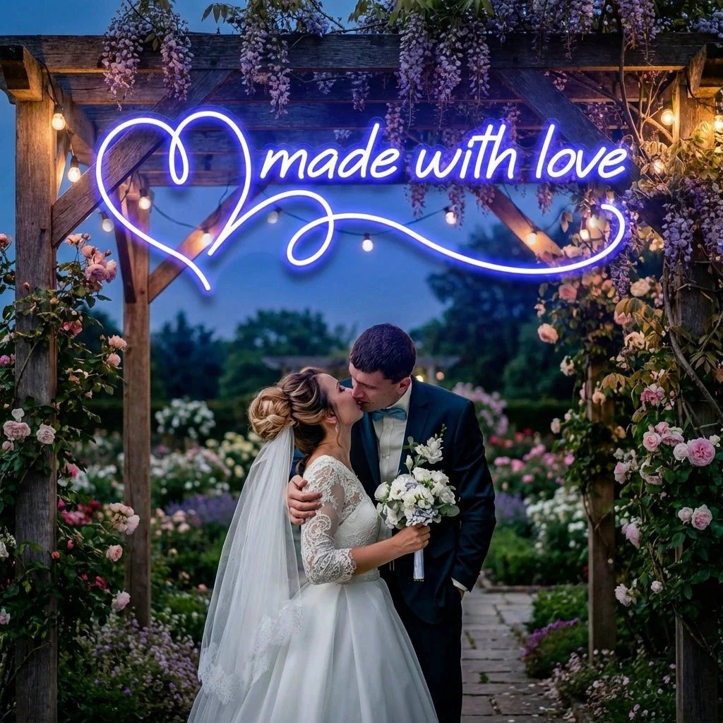 Made With Love Wedding Led Neon Sign Light