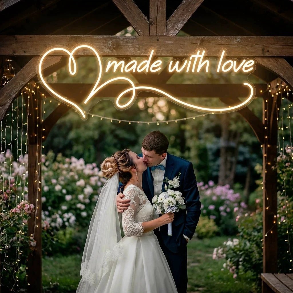 Made With Love Wedding Led Neon Sign Light