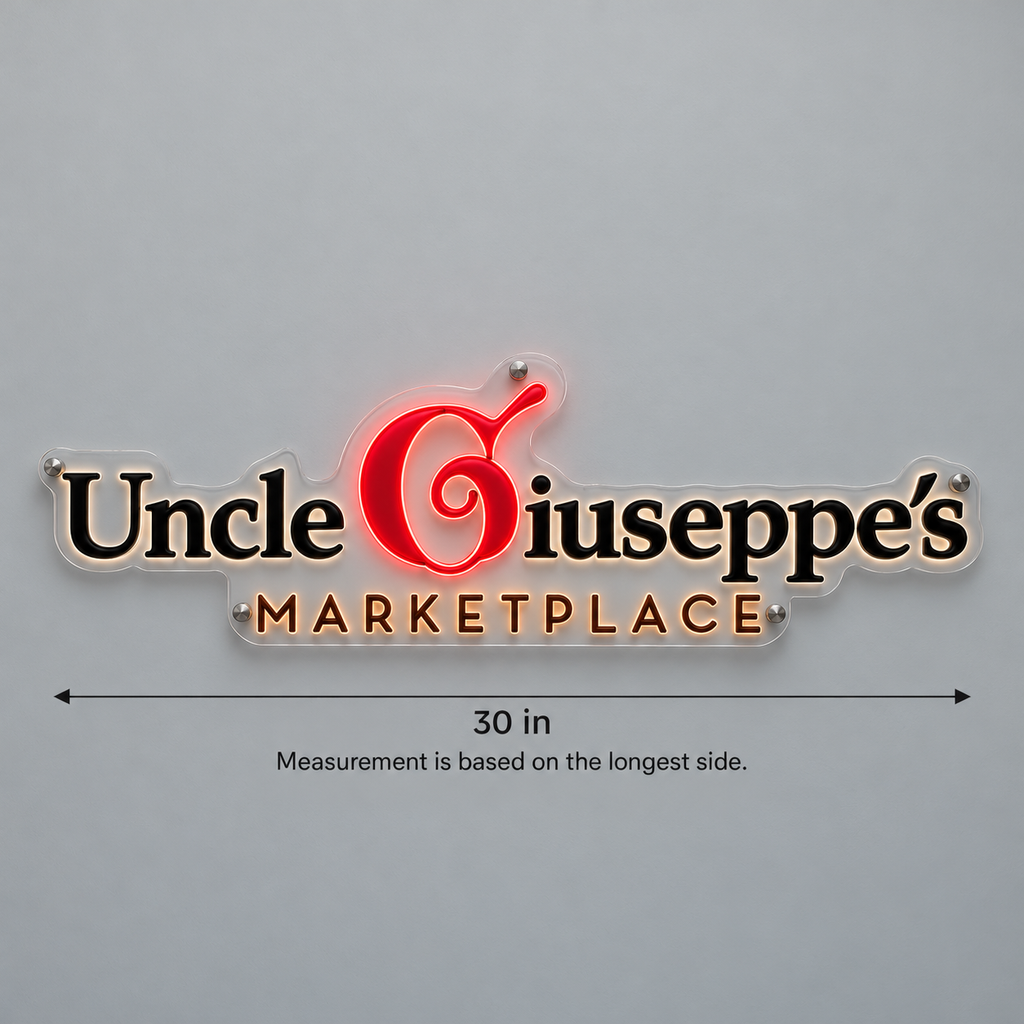 Uncle Giuseppe’s Marketplace Logo - Custom LED Neon Sign