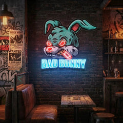 Bad Bunny Artwork Led Neon Sign Light
