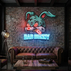 Bad Bunny Artwork Led Neon Sign Light
