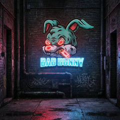 Bad Bunny Artwork Led Neon Sign Light