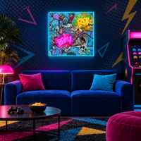 "Bam Pop"" Neon x Acrylic Artwork