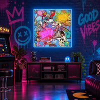 "Bam Pop"" Neon x Acrylic Artwork