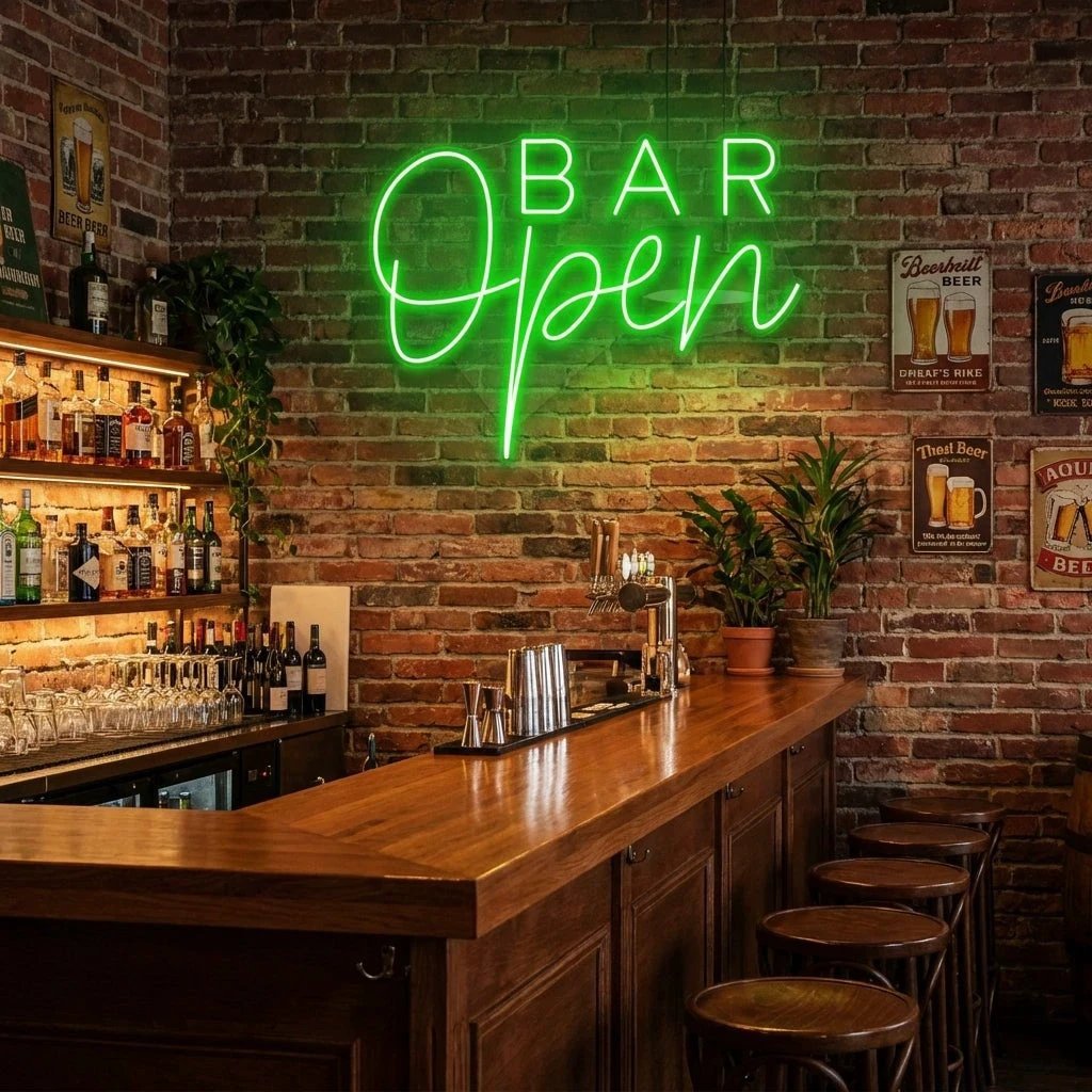 Bar Open Led Neon Sign Light