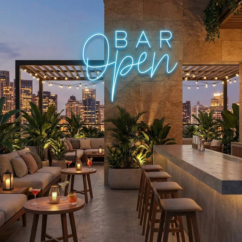 Bar Open Led Neon Sign Light