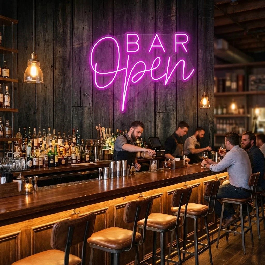 Bar Open Led Neon Sign Light