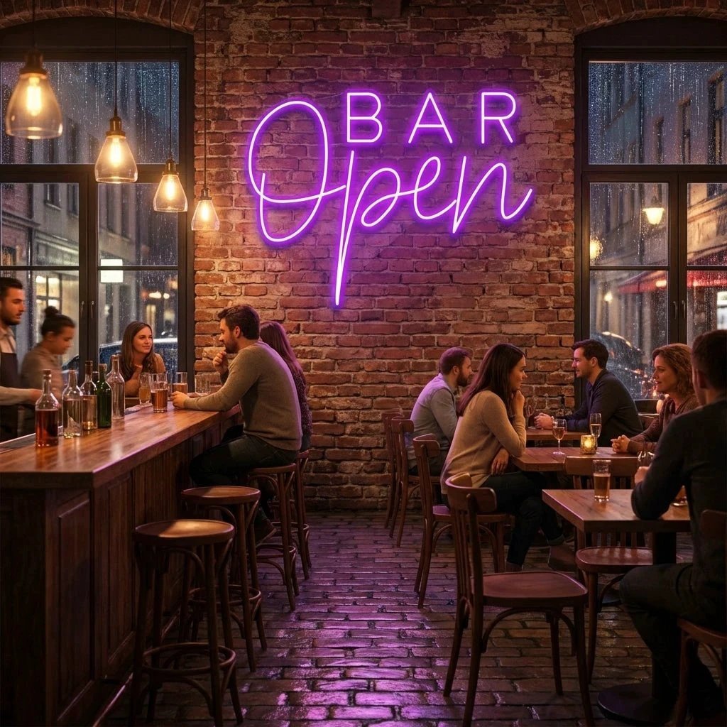 Bar Open Led Neon Sign Light