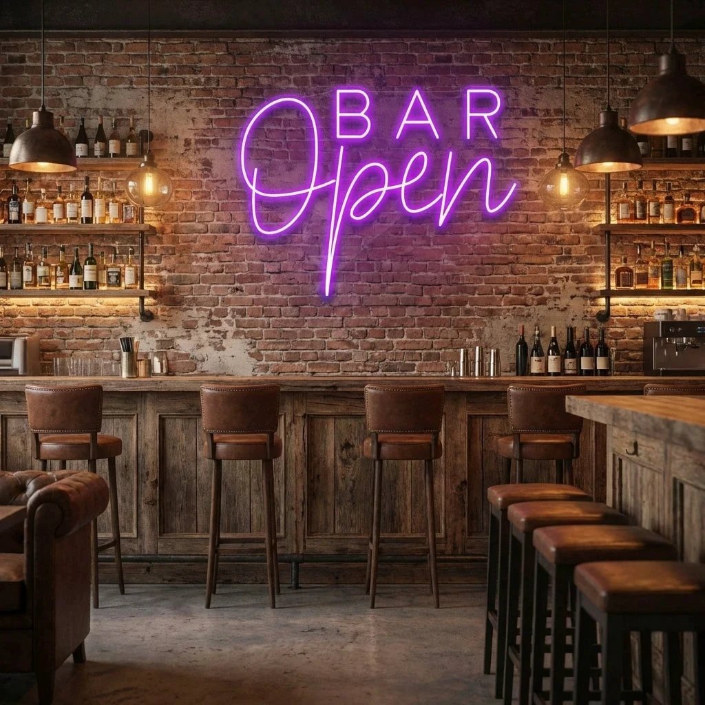 Bar Open Led Neon Sign Light