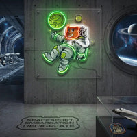 Bear Space LED Neon Sign Light Pop Art