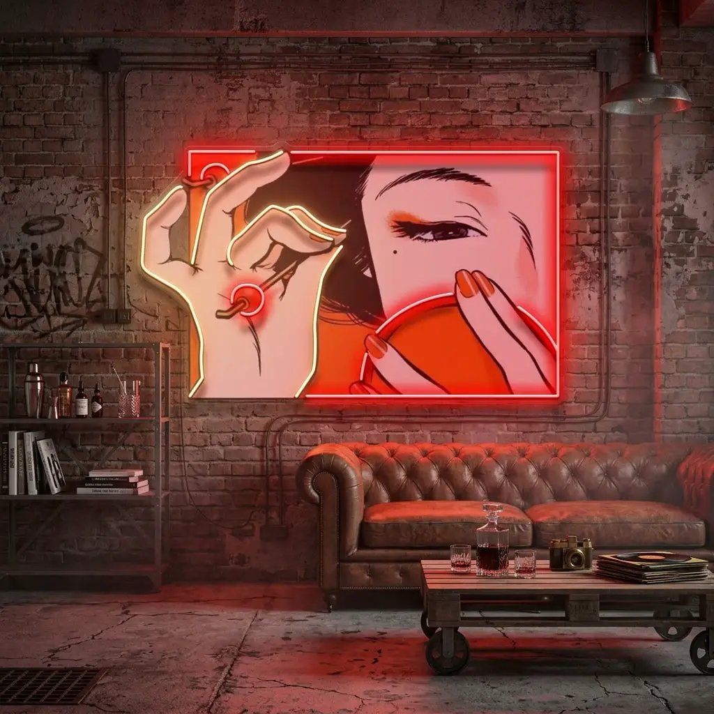 Geisha Girl LED Neon Sign Light Pop Art