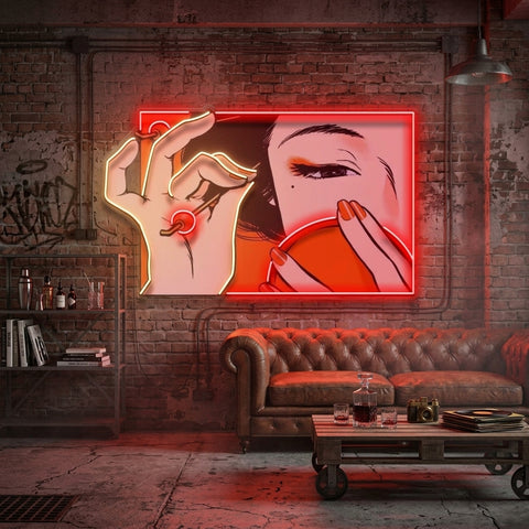 Geisha Girl LED Neon Sign Light Pop Art