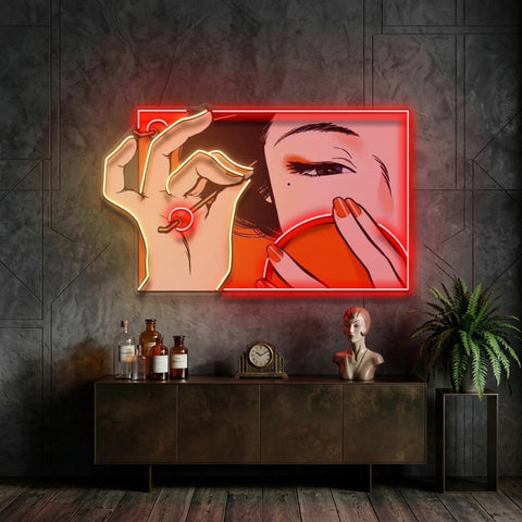 Geisha Girl LED Neon Sign Light Pop Art