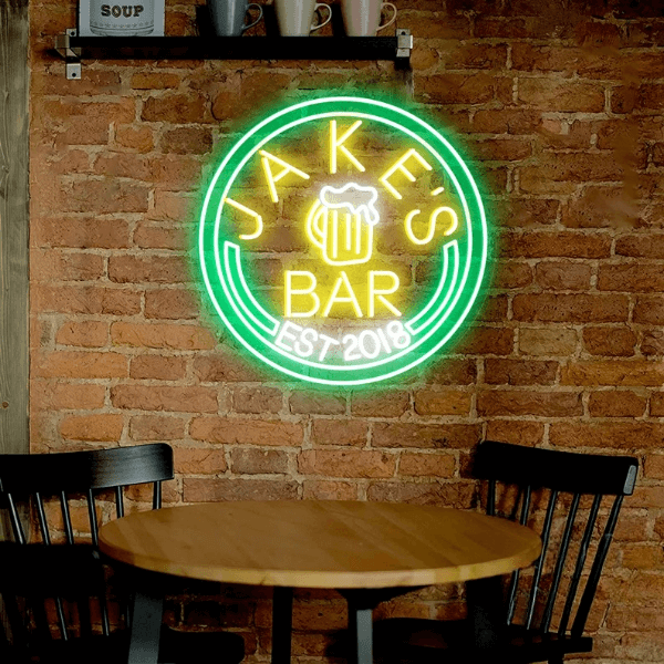 Custom Beer Bar Neon Signage Bar Name Neon Sign - VN03 - Customneonstudio
