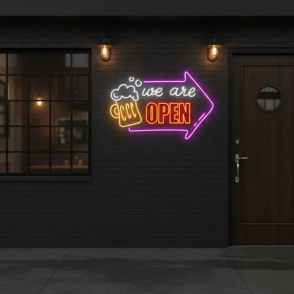 We Are Open Led Sign Beer Open Neon Sign