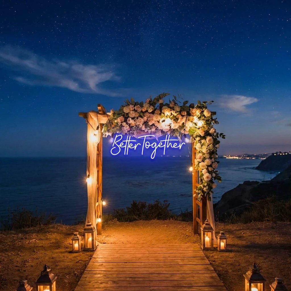 Custom Neon Sign Wedding, Better Together Neon Sign, Wedding Sign
