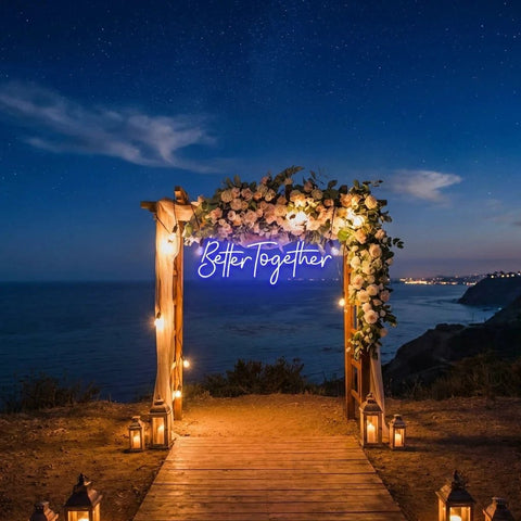 Custom Neon Sign Wedding, Better Together Neon Sign, Wedding Sign
