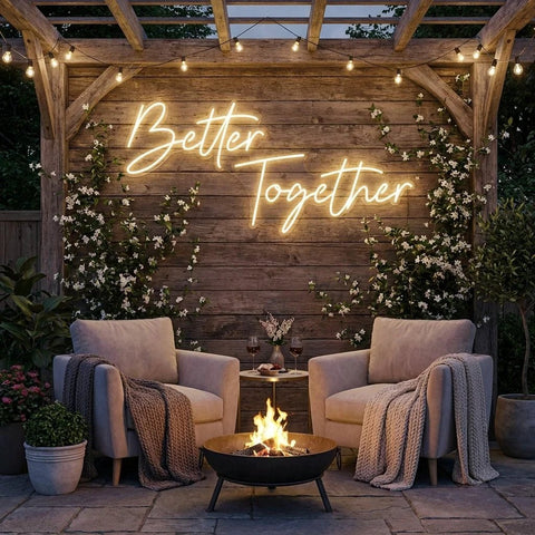 Better Together Led Neon Sign Light, Wedding Neon Sign For Reception, Neon Light Sign For Wedding