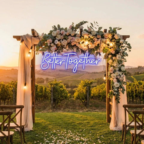 Custom Neon Sign Wedding, Better Together Neon Sign, Wedding Sign