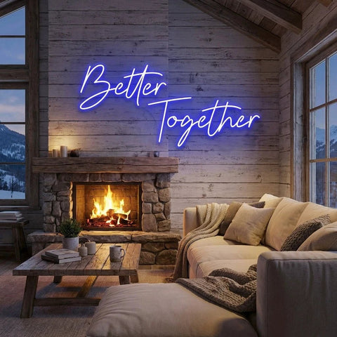 Better Together Led Neon Sign Light, Wedding Neon Sign For Reception, Neon Light Sign For Wedding