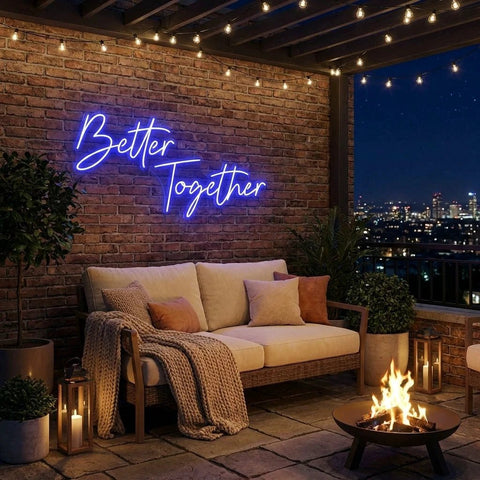 Better Together Led Neon Sign Light, Wedding Neon Sign For Reception, Neon Light Sign For Wedding