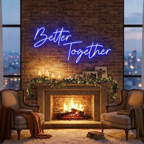 Better Together Led Neon Sign Light, Wedding Neon Sign For Reception, Neon Light Sign For Wedding