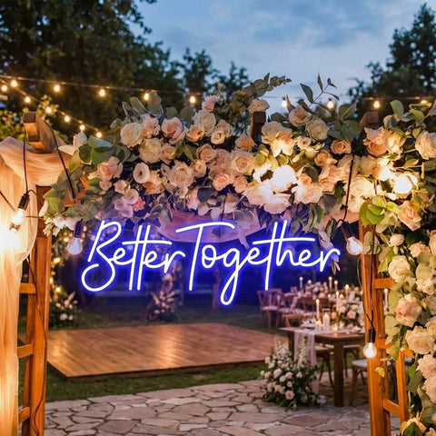 Custom Neon Sign Wedding, Better Together Neon Sign, Wedding Sign