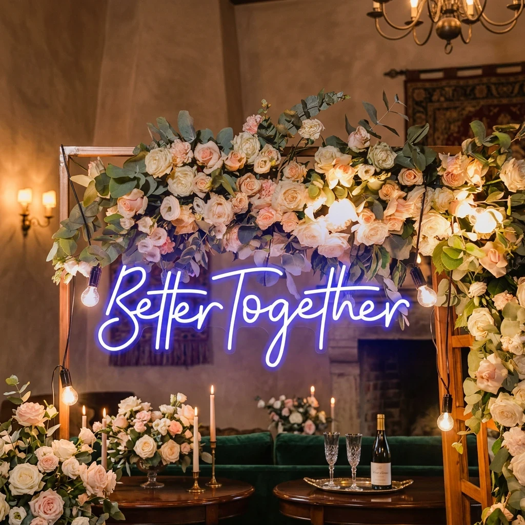 Custom Neon Sign Wedding, Better Together Neon Sign, Wedding Sign