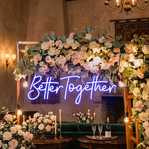Custom Neon Sign Wedding, Better Together Neon Sign, Wedding Sign