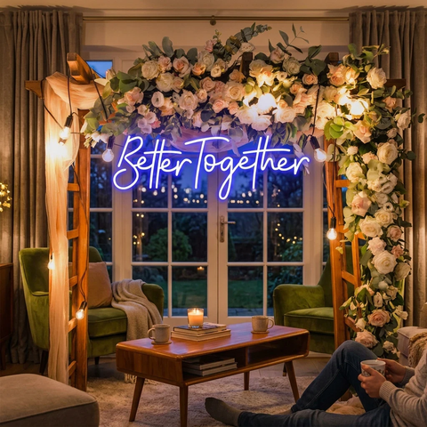 Custom Neon Sign Wedding, Better Together Neon Sign, Wedding Sign