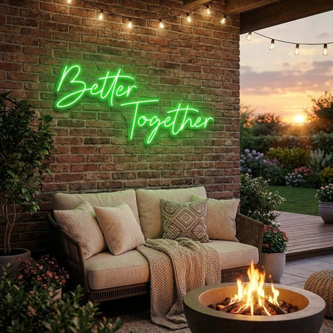 Better Together Led Neon Sign Light, Wedding Neon Sign For Reception, Neon Light Sign For Wedding