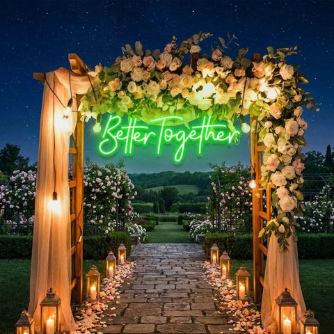 Custom Neon Sign Wedding, Better Together Neon Sign, Wedding Sign