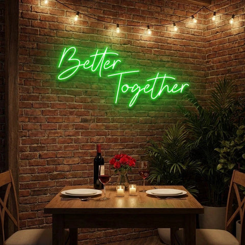 Better Together Led Neon Sign Light, Wedding Neon Sign For Reception, Neon Light Sign For Wedding