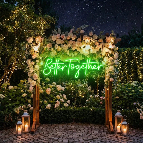 Custom Neon Sign Wedding, Better Together Neon Sign, Wedding Sign
