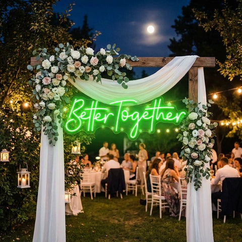 Custom Neon Sign Wedding, Better Together Neon Sign, Wedding Sign