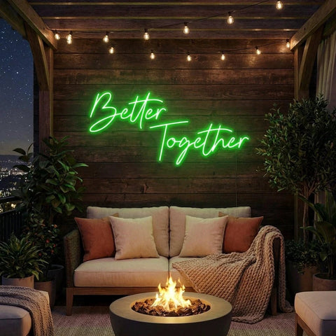 Better Together Led Neon Sign Light, Wedding Neon Sign For Reception, Neon Light Sign For Wedding