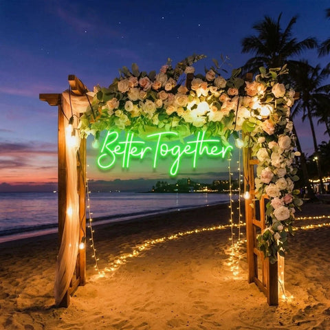 Custom Neon Sign Wedding, Better Together Neon Sign, Wedding Sign