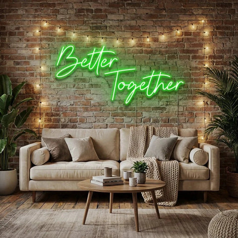 Better Together Led Neon Sign Light, Wedding Neon Sign For Reception, Neon Light Sign For Wedding